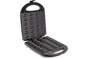Mesko MS3041 Gaufrier 24 Moitiés Gateau Forme de Noix Oreshki, XL, 1600 W, Revêtement Anti-Adhésif, Zouza, Moule à Noix, Machine à Pâtisserie, Moule à Gaufres pour Oreschki, Noir