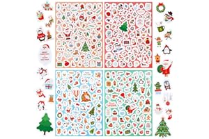 Naler Décoration Stickers Brillant DIY Enfant Amusant Feuilles Noël Autocollants Fenetre NoëL