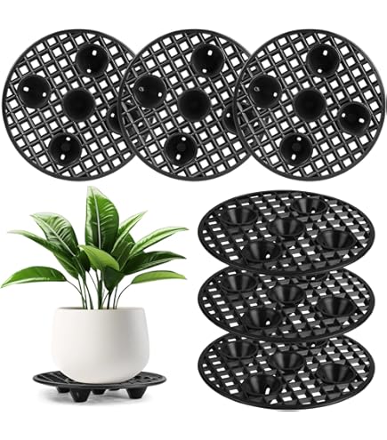 E-Know Lot De 150 Pots De Fleurs, En Plastique, Ronds, Pour La Culture Et Le Semis, Parfaits Pour L'intérieur Et L'extérieur, Diamètre : 15 X 12 Cm