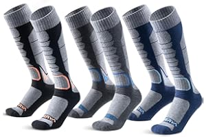 WEIERYA Ski Socks,Merino Wool Ski Socks for Skiing, Snowboarding,Outdoor Sports Thermal Ski Socks,6-8 9-12 Pack of 2/3