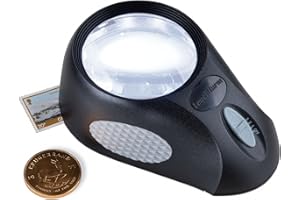 LEUCHTTURM 'Loupe"hublot avec grossissement x 5, 6 LED, 3 niveaux de luminosité