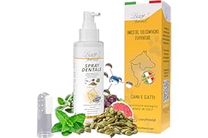 LexyFriend - Spray Dentale Enzimatico per Cani e Gatti | Dentifricio Naturale per Igiene Orale Cane Gatto | Rimedio Tartaro e Alitosi | Facile da Usare