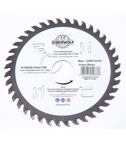 Trennscheibe Aus Hartmetall Für Winkelschleifer – 125x22.23x1.2 Mm, Zum Schneiden Von Holz, Aluminium, Kunststoff