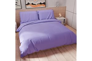 PETTI Artigiani Italiani - Pojedynczy zestaw poszewek na kołdrę 160 x 200 cm (1 poszewka na poduszkę 50 x 80 cm w zestawie), zestaw pościeli z miękkiej mikrofibry w kolorze fioletowym