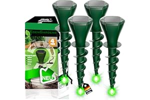 EdenGardens Solar 'MOLE odstraszacz kretów, 4 sztuki, najlepszy środek na norniki i krety – odstraszacz kretów (zestaw 4 szt.)