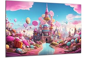 Munera Design - Bild 40x60 - Märchen Prinzessin buntes Schloß - Wand-Bilder Kinder-Zimmer