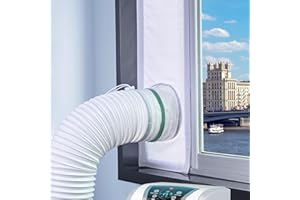 Loviga Kit de Sellado para Ventana de Aire Acondicionado Portátil, Efecto de Sellado 100% para AC y Secadora, Ajustable 23x162cm, Impermeable y Fácil Instalación​
