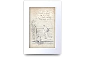 HWC Trading Winnie the Pooh Braver Stronger Smarter A4 - Impresión de cita para habitación de bebé, regalo para dormitorio recién nacido