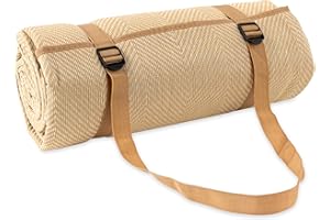 ‎PACO HOME Paco Home Picknickdecke Outdoor wasserdicht - Faltbar & leicht, Sand- & schmutzabweisend - Stranddecke Camping Garten Festival Decke, Farbe:Beige, Größe:200x300cm
