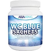 Blue Sachets Toilet Chemical Motorhome Tablets 15 Units, Cleans and Deodorizes, Fresh and Pleasant Scent, for Black Water Tan
