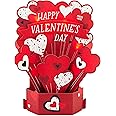 Hallmark Valentines Card, 3D & Pop Up Heart Balloons Design, Musical, Light Up, Valentines Day, Red