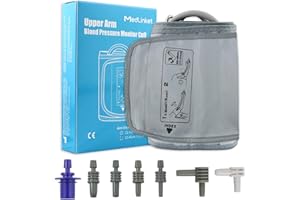 MED LINKET Sostituto del manicotto per misuratore di pressione elettronico, grande (32-45 centimetri), con connettori per Omron HEM-FL31 HEM-CR24, Compatibile con Omron X7 X3 X4 X2 Smart Basic