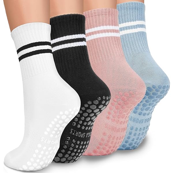 Sintege Yoga-Socken Damen – Mit Silikon-Grips, Rutschfest, Kniehoch, Größe 35-38