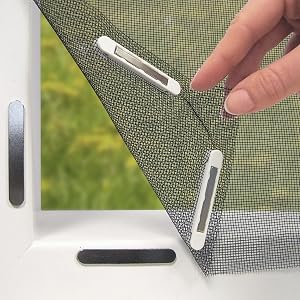 EASYmaxx Fliegengitter für Fenster mit Magic Click | Moskitonetz individuell zuschneidbar für alle Fenster bis 150 x 130