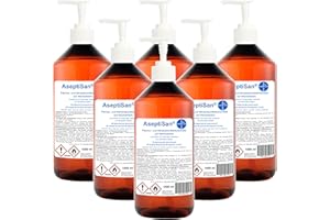 ‎HERRLAN PSM AseptiSan - 6 x 1000 ml mit Dosierpumpe Flächen- und Händedesinfektionsmittel Pharmazentral-Nr-16613733 HERRLAN Qualität Made in Germany