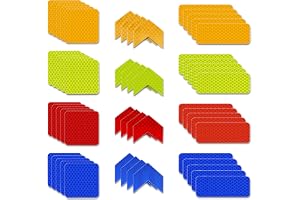 YelaJoy 128Pcs Safety Reflective Sticker, 3 Shapes Warning Reflective Stickers for Outdoor, 4 Colors Waterproof Night Reflectives Tape Stickers for Cars Motorcycles Bicycles