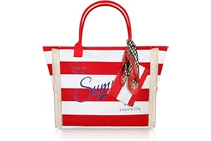 Victse Bolso de Playa Grande, Mujer Bolsa de Hombro con Cremallera, Ligera Bolso Totalizador, Bolso de Bandolera, Grande Bolsa de Compras Niña Bolsa de Asas