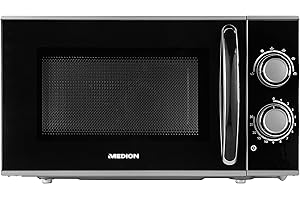 MEDION MD 15644 Solo four á micro onde 17L (Petit et facile à utiliser, micro-ondes 700 W, 6 niveaux de puissance, fonction de décongélation, Idéal pour le petit ménage, camion ou caravane) noir