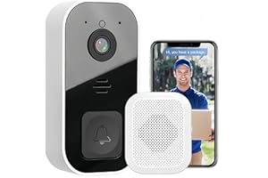 xiaomgu Smart Video DoorBells Wireless WiFi Video Doorbell with Camera Smart Security Doorbell, Support Cloud Storage,Two-Way Audio,1080P HD, Night Vision Doorbell Real-Time Video AI Detection