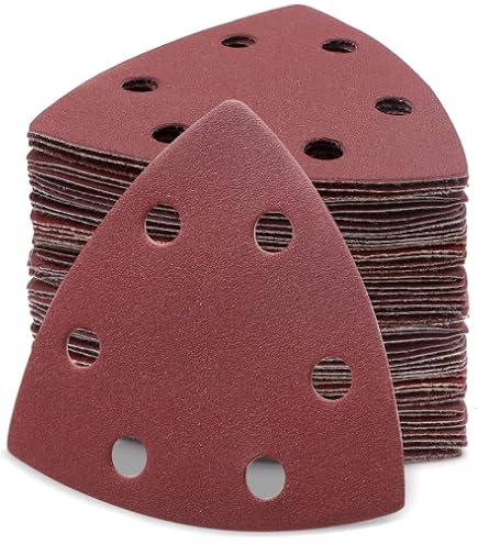 30 Stück Schleifpapier Für Exzenterschleifer – Körnung 40, 93x185 Mm, Klettverschluss, 8 Löcher (für Holz, Metall, Wände)
