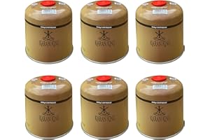 KARAN KING 6 x 500g Butane Gas Cartridge for Camping Stoves and Burners | Portable Camping Equipment, Outdoor Cooking, Butane/Propane, Burner Fuel | Extra Value