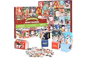 MATREEGLAM 2024 Advent Calendar for Kids, 24pcs Mini Puzzle Games Challenge Toys, with 3D Metal Wire and Plastic Brain Teaser Puzzle Toys, Educational Christmas Gifts