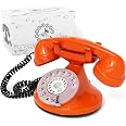 Telefono Fisso Vintage Con Disco Combinatore Opis FunkyFon - Design Anni '20, Colori Brillanti, Compatibile Con Linee Moderne, Campanello Elettronico Incluso