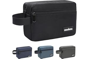 MOCOCITO Beauty Case da Viaggio,Trousse da Toilette Uomo e Donna 2.1L,Borsa da Toilette Astuccio da Viaggio in Nylon con Maniglia,Trucco Accessori Organizer Cosmetica Pochette Bagno,Nero