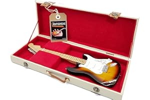 MUSIC LEGENDS COLLECTION mini guitar John Frusciante stratocaster red hot chili peppers replica model + hard case box miniature scala 1:4 chitarra miniatura custodia collezione gadget rock memorabilia