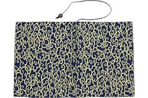 ZZYANGZZ Adjustable Book Covers A5 Book Covers for Bibles Book,Covers for Textbooks is Suitable for Protecting Books Literature and Notebooks Bohemian Book Sleeve Cover (Auspicious Clouds-Navy)