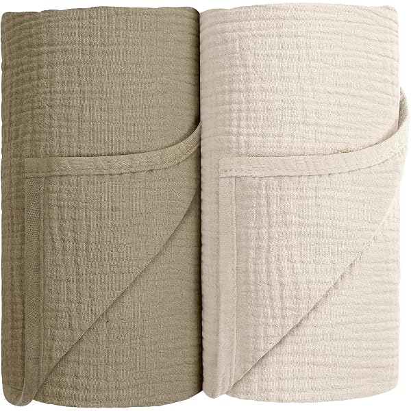 Lulujo Musselin Puckdecke 120x120 Cm – 100% Baumwolle, Weich & Atmungsaktiv, Für Neugeborene & Babys