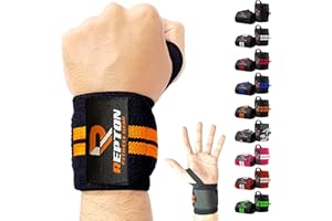 Repton Fitness Gears Weightlifting Wrist Wraps - Professional Grade with Thumb Loops - Wrist Support Braces - Men & Women - Weight Lifting, Crossfit, Powerlifting, Strength Training Straps