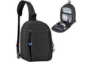 PGmoon Étui de Transport Compatible avec DJI Mini 3 / Mini 4 Pro, Sac à Bandoulière avec Plusieurs Poches pour Drone de Voyage et Contrôleur RC, Concentrateur de Charge, Batteries etc