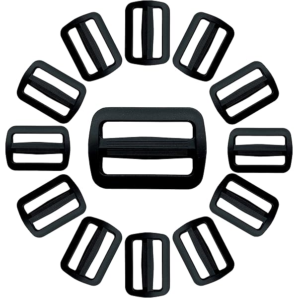 6 Anelli Rettangolari In Plastica Per Cinturini Da 32mm | Per Zaini, Borse E Progetti Fai Da Te - Nero - Foto 8