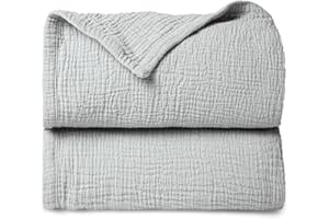 Lulu moon Couverture en Mousseline Bébé - Couverture Respirante Bébé Nouveau-né, Couverture Rampante Douce, Couvertures en Mousseline pour Tout-Petits Filles Garçons 120x120cm (Kaki)