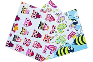 GOOPTICIANS Go Optical Microfiber Glasses Phone Lens Screen Cleaning Cloths Cute Animals Owl Bee & Rainbow Hearts X 3 Microfibre