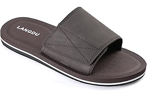 LANGDU Sandali Uomo Regolabili Ciabatte Estive Pantofole Infradito Slides