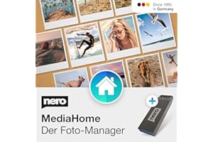 Nero MediaHome auf USB-Stick | Fotos, Musik & Videos verwalten, abspielen & teilen | Diashows erstellen & Medien streamen | KI-Erkennung für Bilder & Musik | Unlimitierte Lizenz | 1 PC | Win 11/10/8/7