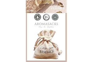KEEP YOUR ESSENCE AROMASACKS Home - Ambientador Hogar para Armarios y Cajones. Fragancia Azahar de Limón. Duración 8 semanas. Saquitos de Lino con Perlas Aromáticas. Esencia Natural 0% Alcohol. Flor DE AZAHAR