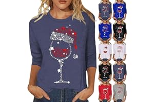 BAUENIEROY Christmas Jumpers for Women Uk Glitter Winter Xmas Printed Sweatshirt Ladies Fleece Jumper Tops Long Sleeve Crewneck Sweaters Oversized Outfits Pullover Novelty Funny Fashion Womens Hoodies Clothing