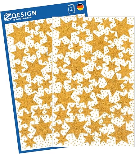 Adesivi Zweckform 'Natale', carta, oro-argento
