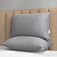 MY ARMOR Height Adjustable Microfiber Pillows Set of 2 for Sleeping |6 Months Warranty| 41x61 cm - Grey