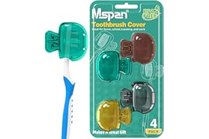 Mspan Ochraniacz na szczoteczkę do zębów Pokrowiec podróżny: Głowica szczotki uroczy klips etui osłona luzem - akcesoria do pielęgnacji jamy ustnej pod głowę dla dzieci dorosłych