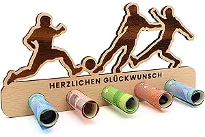 ZUKLA kleine Verpackung für Geldgeschenke - Spardose Fussball - Handmade - Fussball Geschenke Jungen - Geschenke für Fussballfans