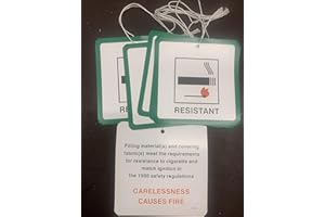 MM08ENN Furniture/Upholstery DL7 Fire Safety String Hanging Green Labels Pack of 5X