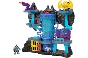 Fisher-Price Imaginext DC Batcueva Bat Tech Casa de Juguete con Luces y Sonidos para Figuras, Incluye 1 muñeco de Batman (Mattel GYV24)
