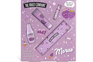 GOLOMINAS COMPANY The Fruit Company Set Regalo Summer Mora | Pack de Aceite Labial, Crema de Manos, Colonia Eau de Toilette y Neceser | Cosméticos con Aroma a Mora | Edición Verano