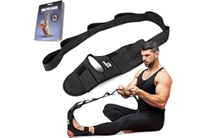 DMOOSE FITNESS DMoose Yoga Strap Fascia Stretcher - Yoga Strap Fascia Stretcher Calf Stretcher & Foot Stretcher for Plantar Fasciitis Muscle Strain Ankle Injury - Exercise Strap for Stretching Leg Muscles