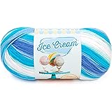 Lion Brand Yarn (1 Skein) Ice Cream Baby Yarn, Blue Moon