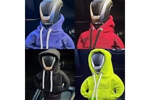 CHARFIA 4PCS Gear Stick Hoodie, Universal Gear Stick Cover Car Gearstick Hoodie for Gear Stick, Gear Lever Cover Gear Knob Hoodie Gear Lever Hoodie Car Gear Shift Knob Cover Auto Gear Stick Knob Protector